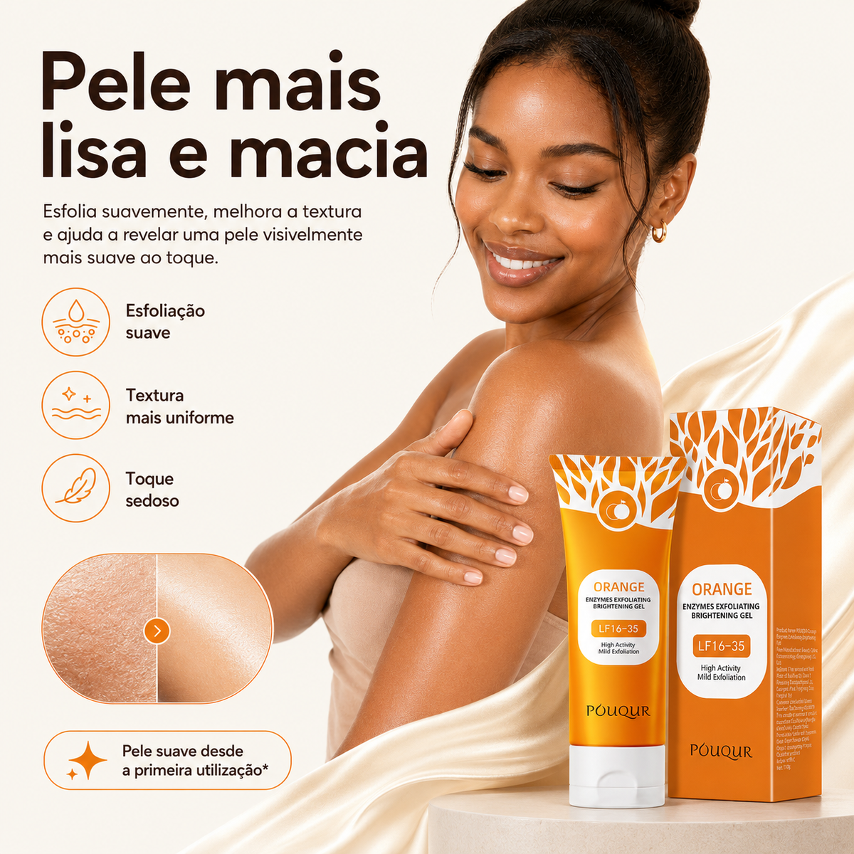 POUQUR™ – Gel Esfoliante Corporal + 60% DE DESCUENTO SOMENTE HOJE! 🔥