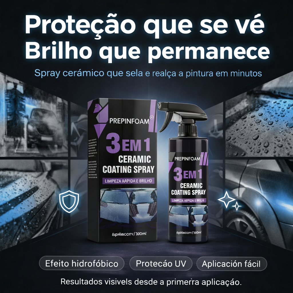 SHINEPRO™- Spray de Revestimento Profissional + Pano e Esponja de Brinde!