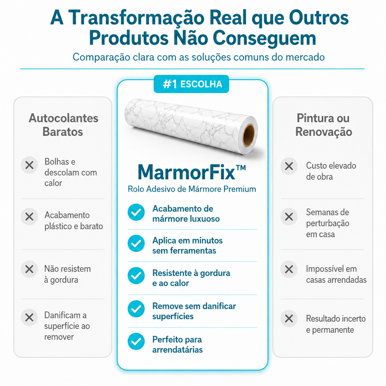 MarmorFix™ - Rolo Adesivo + PAGUE 1 E LEVE 2, SOMENTE HOJE! 🔥