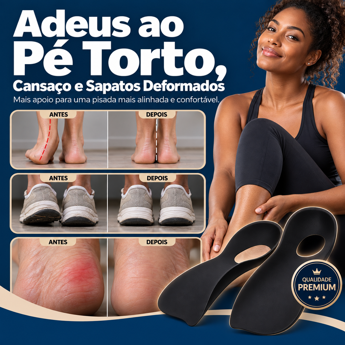PEAKFlex™ – Palmilha de Suporte para Corrigir o Pé + 60% DE DESCONTO HOJE! 🔥