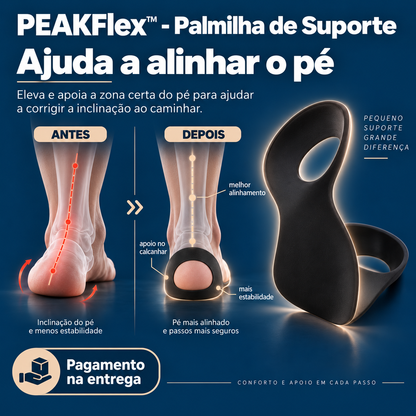 PEAKFlex™ – Palmilha de Suporte para Corrigir o Pé + 60% DE DESCONTO HOJE! 🔥