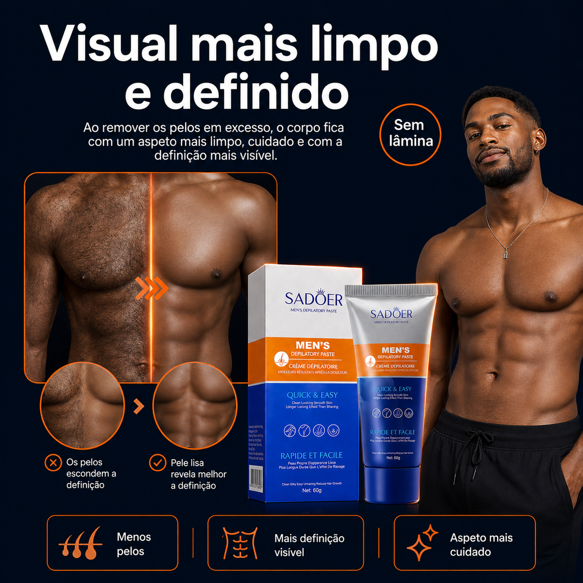 SADOER™ – Creme Depilatório Masculino +60% DE DESCONTO SOMENTE HOJE! 🔥