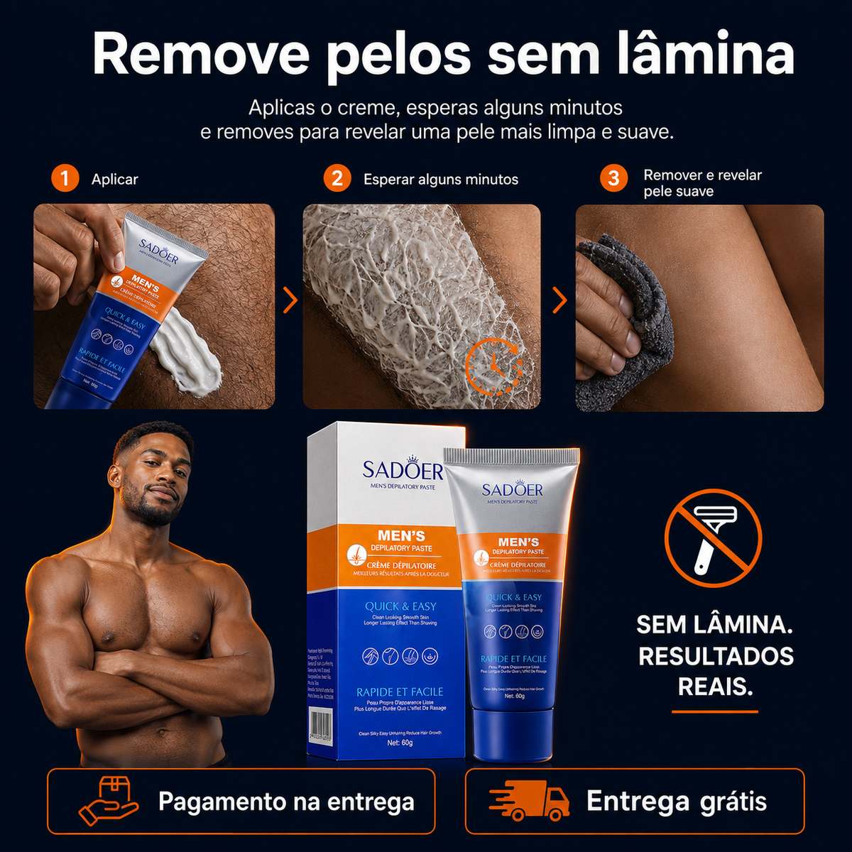 SADOER™ – Creme Depilatório Masculino +60% DE DESCONTO SOMENTE HOJE! 🔥