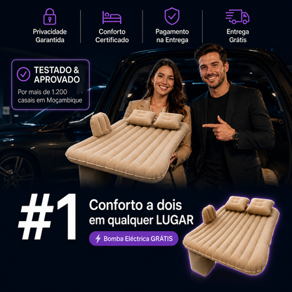 🛏️ CarBed Pro™ - Cama Inflável para carro + Bomba Eletrica de Brinde🔥