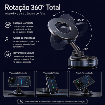 NovaMag™ - Suporte Magnético Profissional 360°