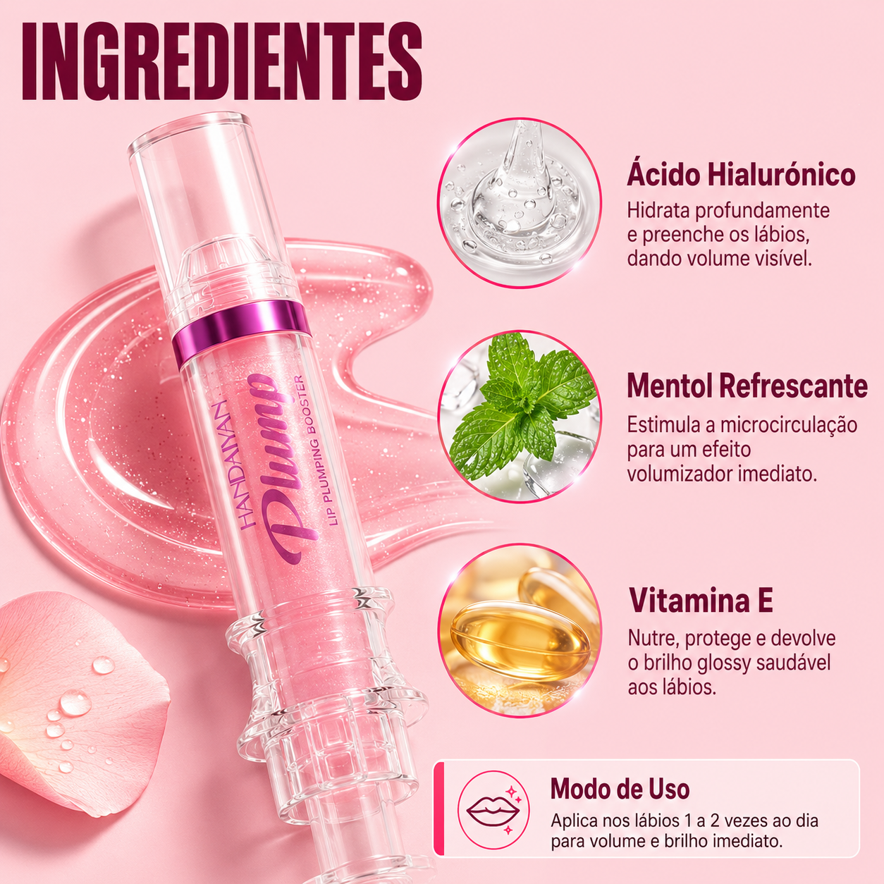 LipPlump™ – Gloss Volumizador de Preenchimento+ Paga1,Leva 2 APENAS HOJE🔥