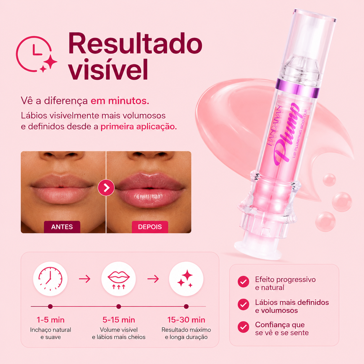 LipPlump™ – Gloss Volumizador de Preenchimento+ Paga1,Leva 2 APENAS HOJE🔥