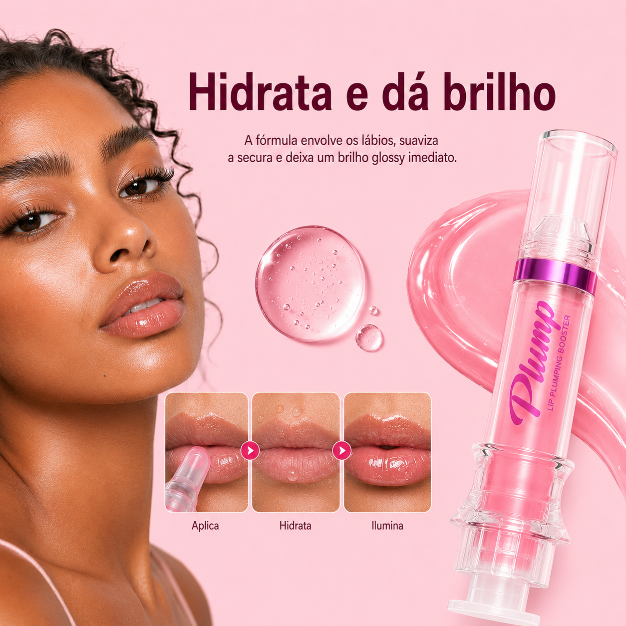 LipPlump™ – Gloss Volumizador de Preenchimento+ Paga1,Leva 2 APENAS HOJE🔥