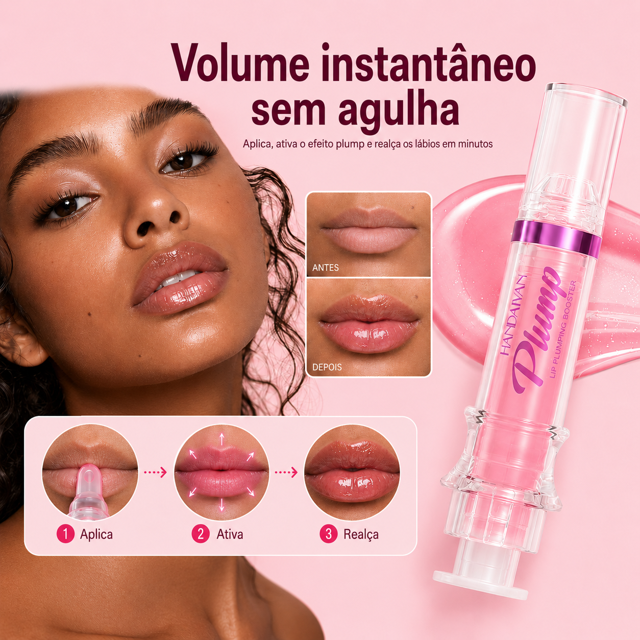 LipPlump™ – Gloss Volumizador de Preenchimento+ Paga1,Leva 2 APENAS HOJE🔥