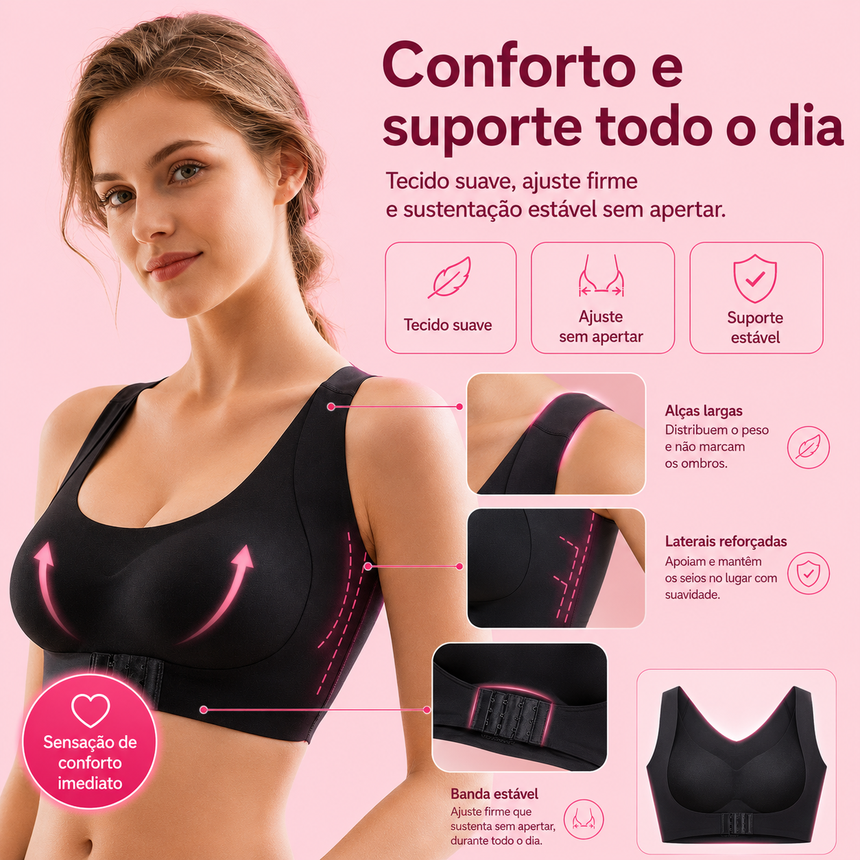 BellaPosture™ - Sutiã Postural que Modela e Realça os Seios