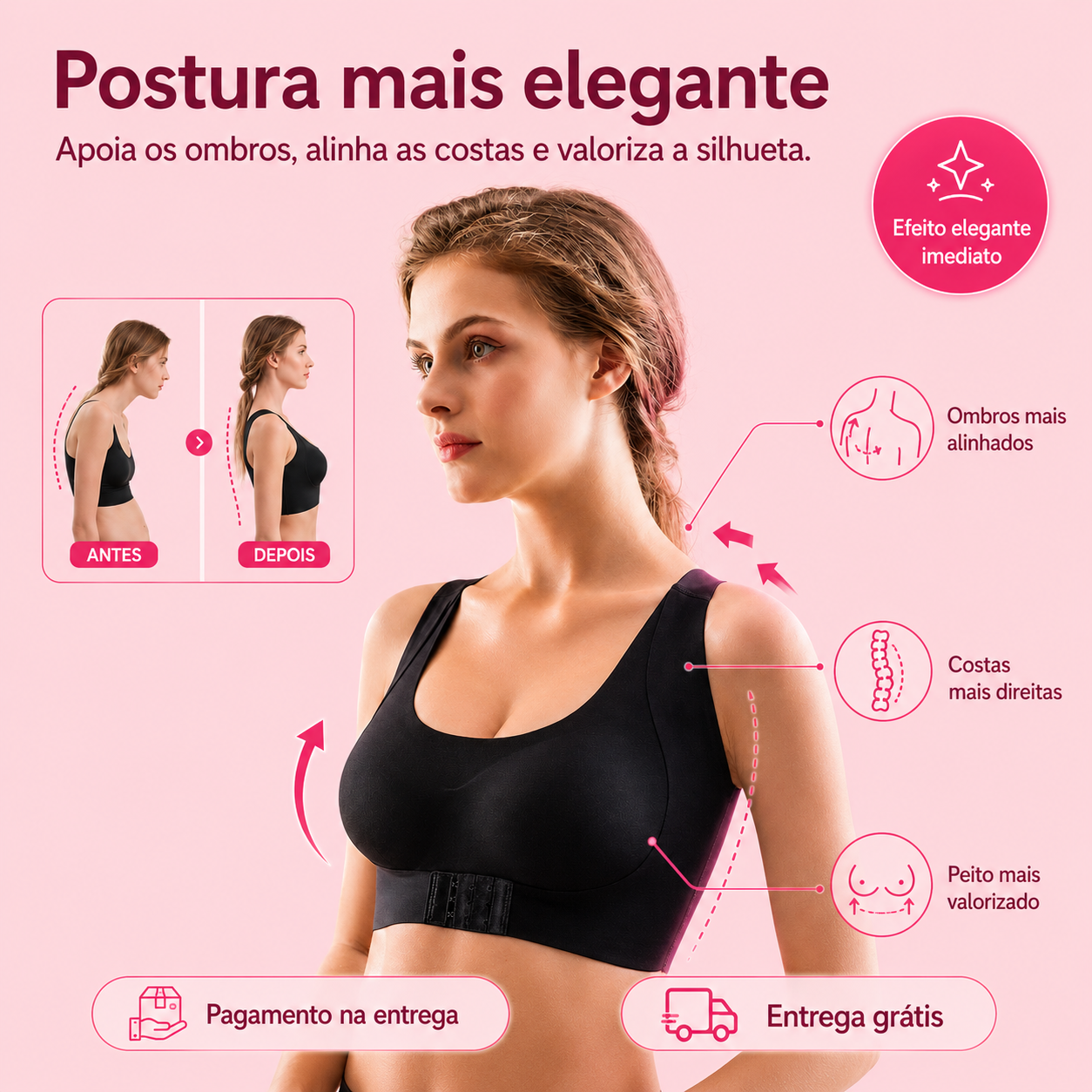 BellaPosture™ - Sutiã Postural que Modela e Realça os Seios
