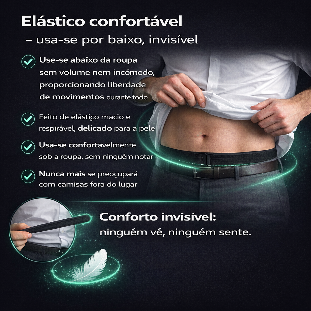 StayPro™ - Cinto Fixador de Camisa, Visual profissional o dia todo