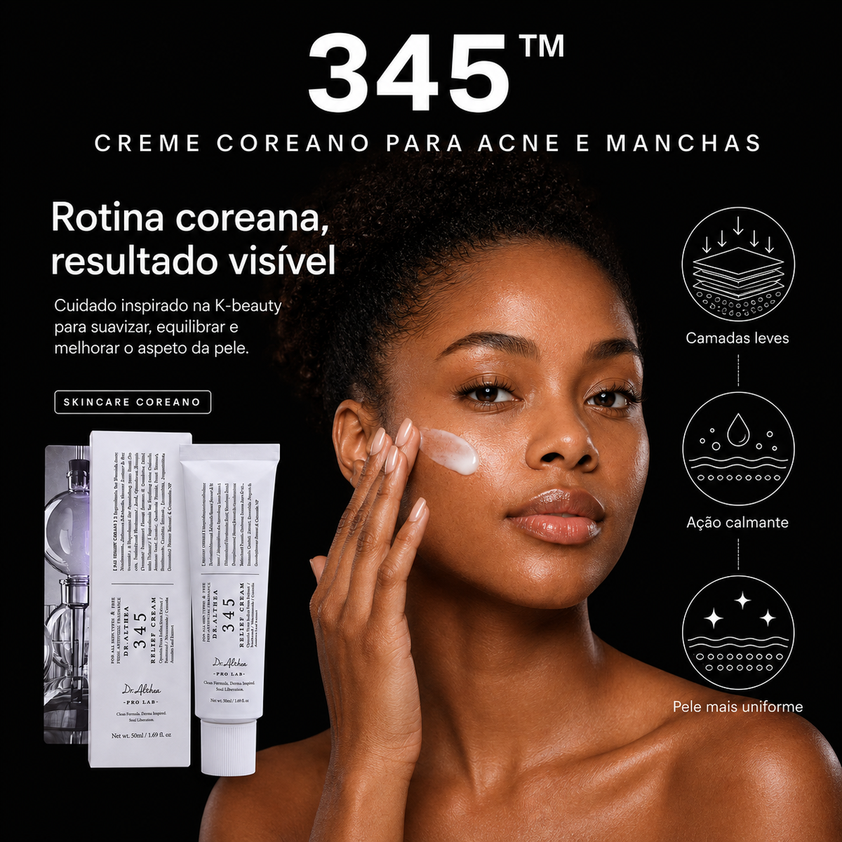 345™ - Creme Coreano para Acne e Manchas +60% DE DESCUENTO SOMENTE HOJE! 🔥