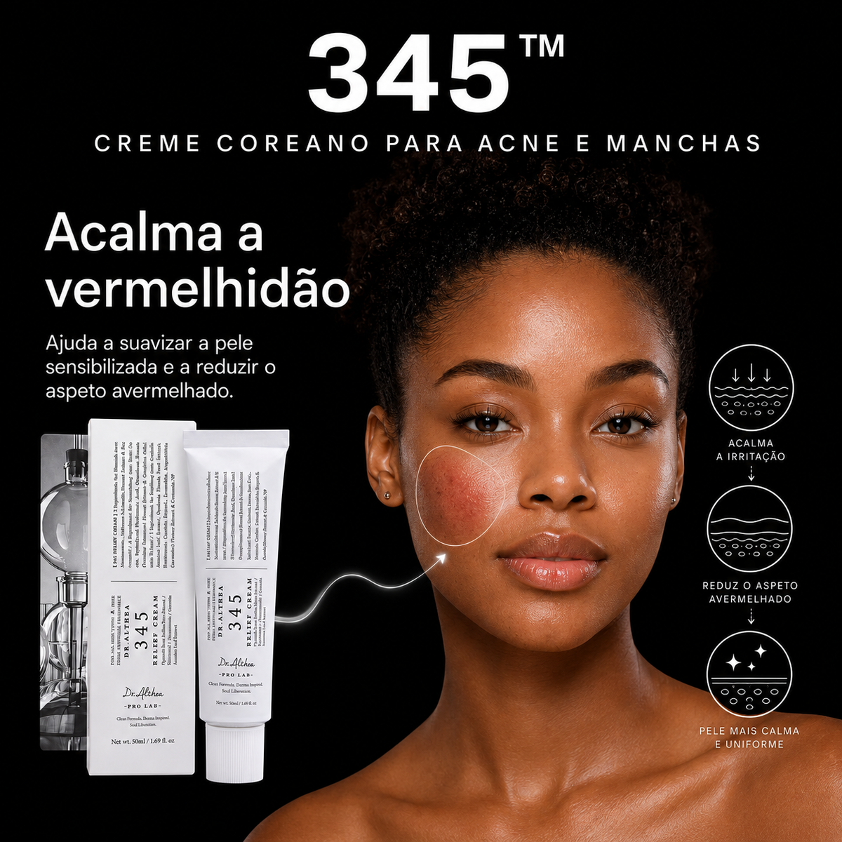 345™ - Creme Coreano para Acne e Manchas +60% DE DESCUENTO SOMENTE HOJE! 🔥