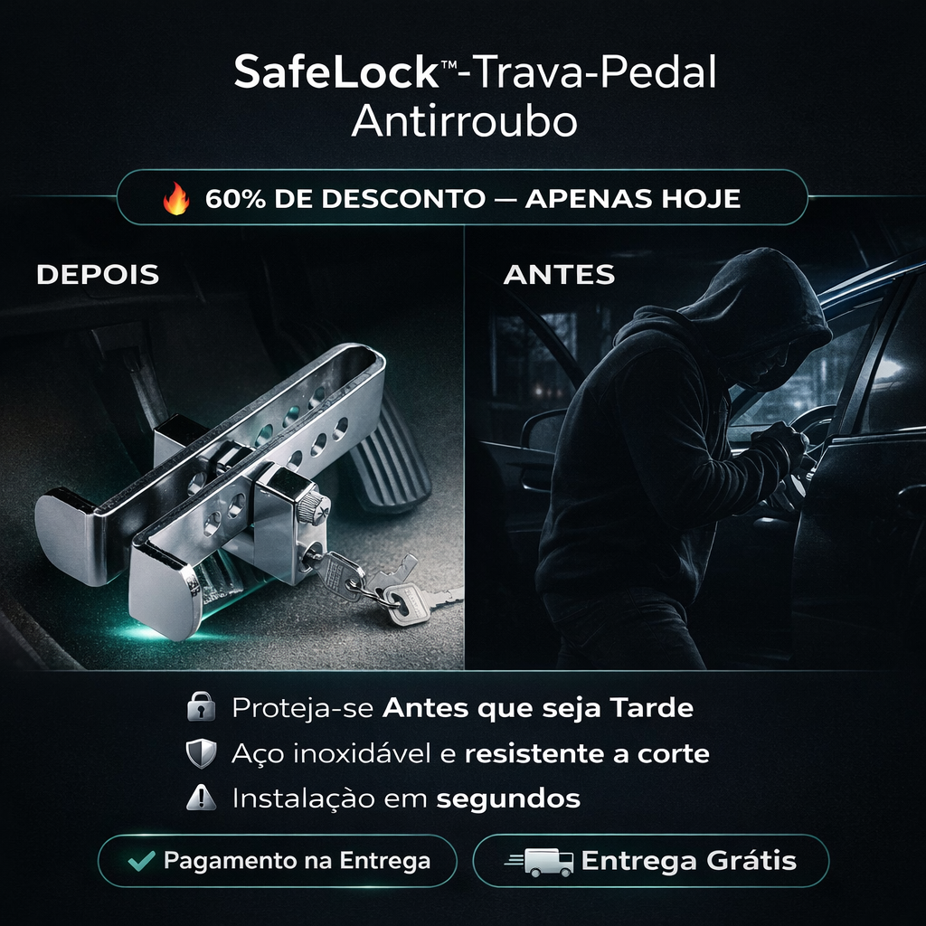 SafeLock™ Trava-Pedal Antirroubo