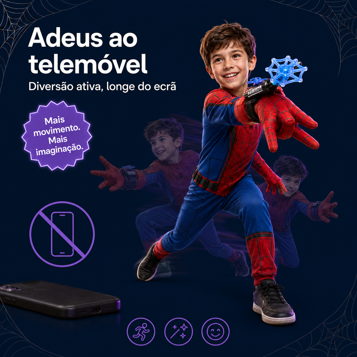 SpiderHero™ – Luva de Herói que Lança Teias
