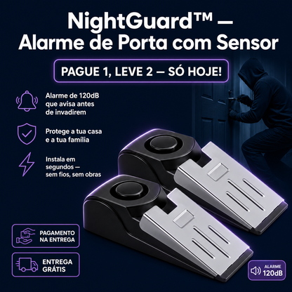 🔒 NightGuard™ - Alarme de Porta com sensor + Paga1,Leva 2 APENAS HOJE🔥