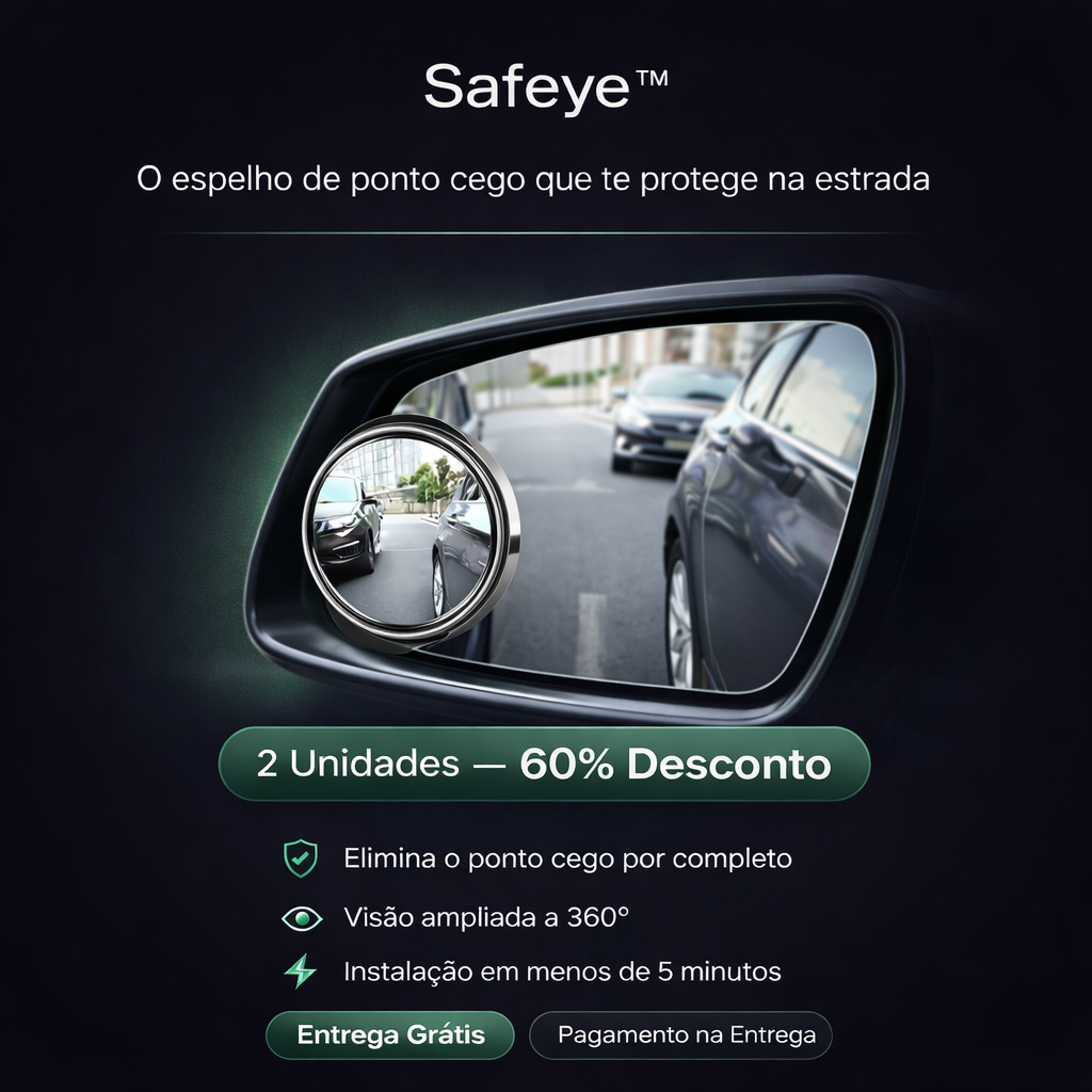 Safeye™- espelho de ponto cego que te protege na estrada