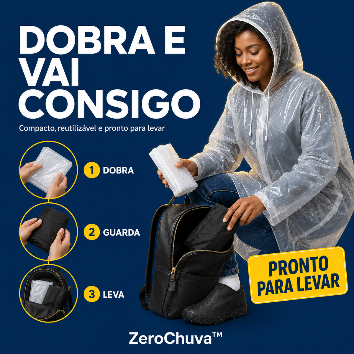 ZeroChuvaKit™- Capa + CobreSapato Impermeável. 60% DE DESCONTO SOMENTE HOJE! 🔥
