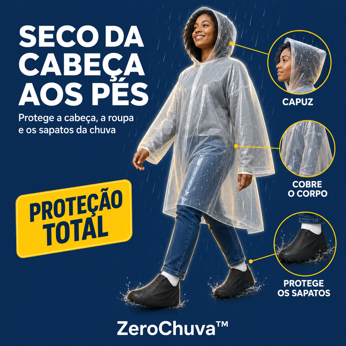 ZeroChuvaKit™- Capa + CobreSapato Impermeável. 60% DE DESCONTO SOMENTE HOJE! 🔥
