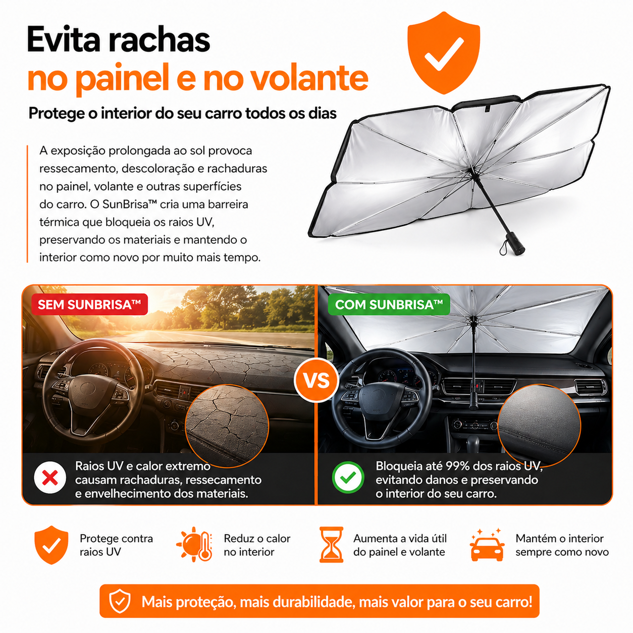SunBrisa™- Guarda-Sol Automotivo Anti-Calor