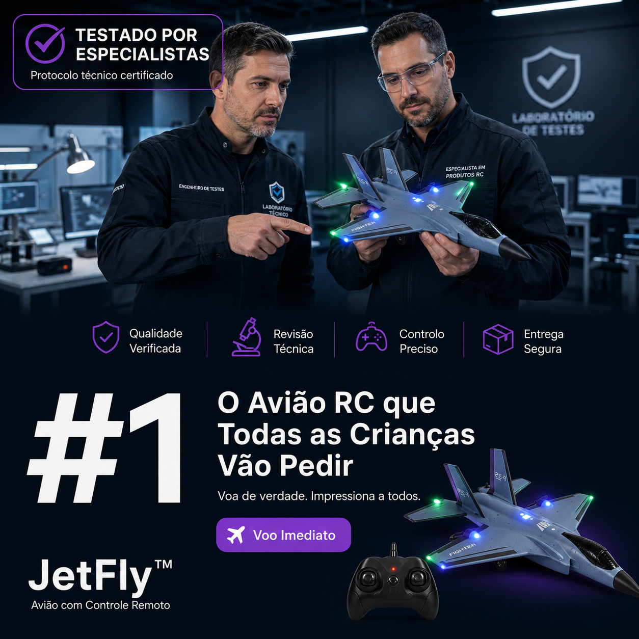 JetFly™ - Avião com Controle Remoto