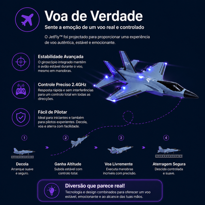 JetFly™ - Avião com Controle Remoto