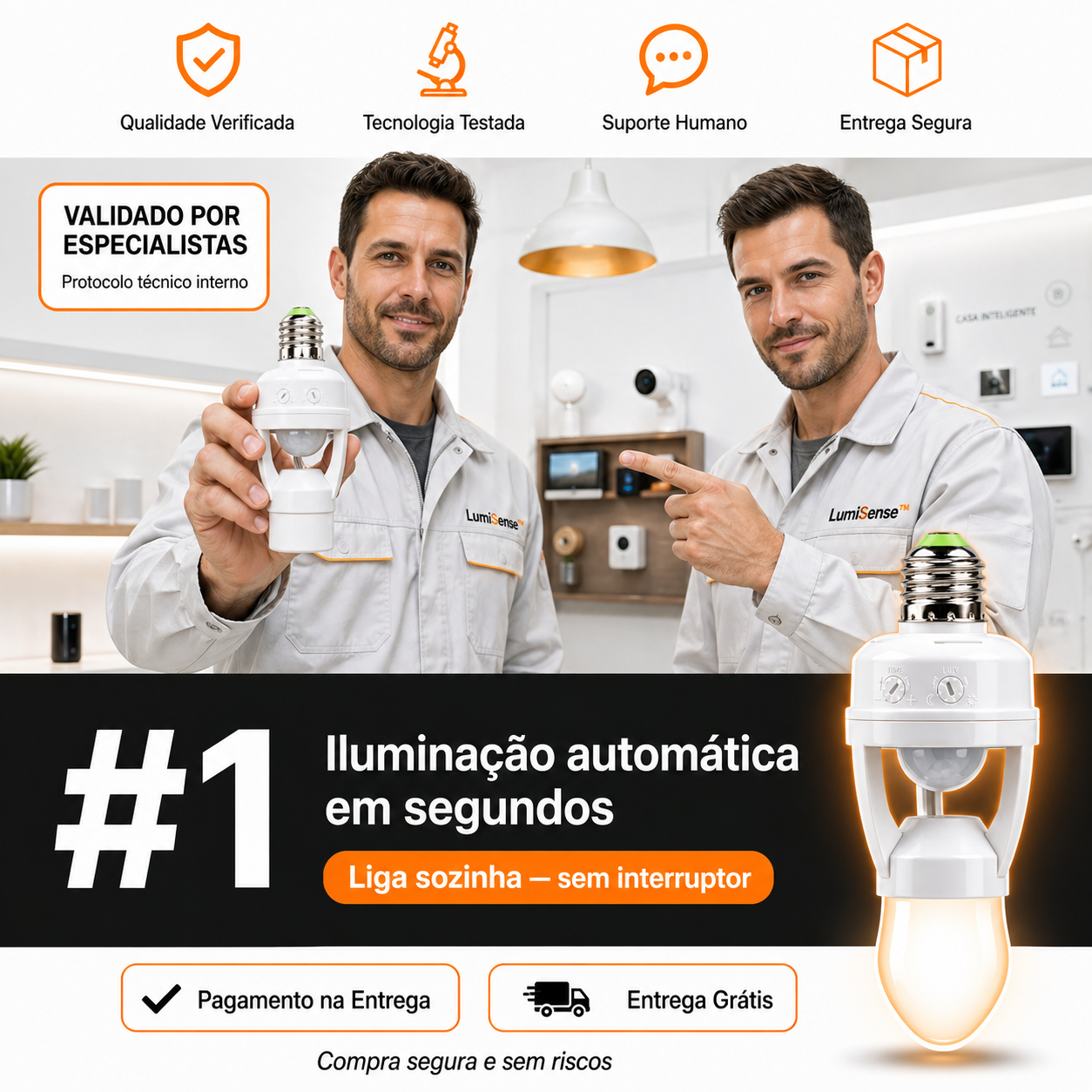 💡 LumiSense™– O sensor de Movimento que acende sua casa na hora certa