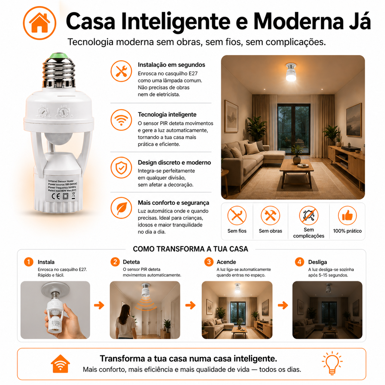 💡 LumiSense™– O sensor de Movimento que acende sua casa na hora certa