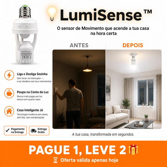 💡 LumiSense™– O sensor de Movimento que acende sua casa na hora certa