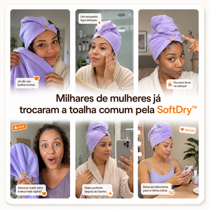SoftDry™ – Toalha de Secagem de Cabelo + PAGUE 1 E LEVE 2, SOMENTE HOJE! 🔥
