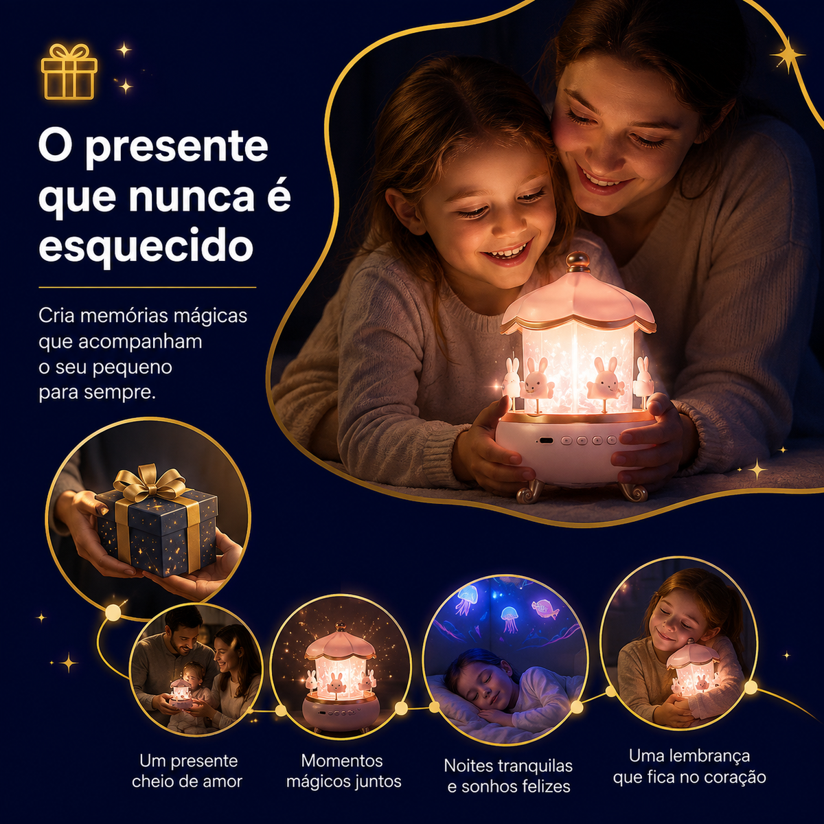 LumiOcean™ - Projetor Mágico 360° · O presente que a criança nunca esquece!