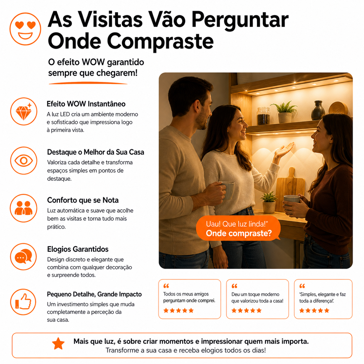 HomeLED™ - Luminária LED com sensor de Movimento