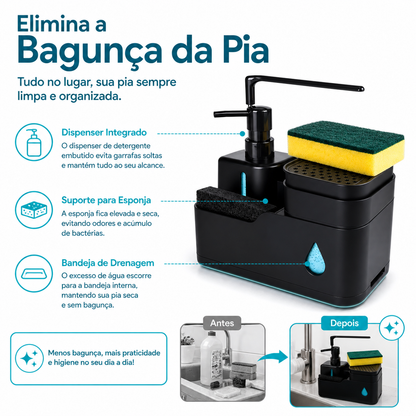 ✨ LavChic™ - Dispenser de Detergente 3 em 1 Moderno