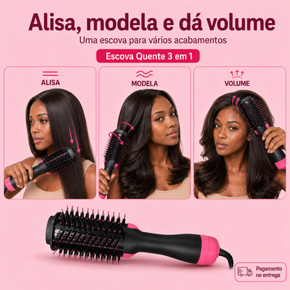 BellaLiss™ KIT Completo de Escova+Pente quente+ Secador para Cabelo