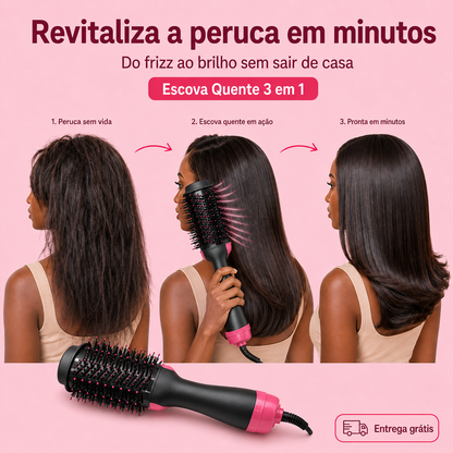 BellaLiss™ KIT Completo de Escova+Pente quente+ Secador para Cabelo