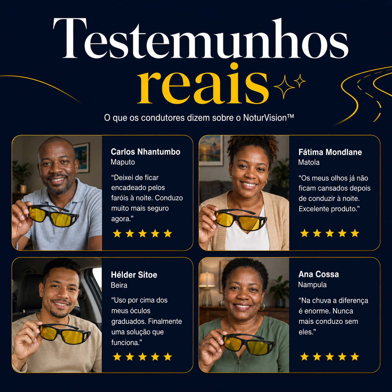 NoturVision™ – Óculos Automotivo Anti-Ofuscamento