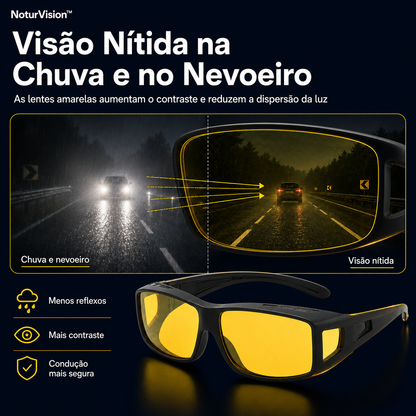 NoturVision™ – Óculos Automotivo Anti-Ofuscamento