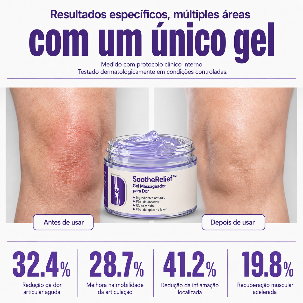 SootheRelief™ – Gel Massageador  + PAGUE 1 E LEVE 2, SOMENTE HOJE! 🔥