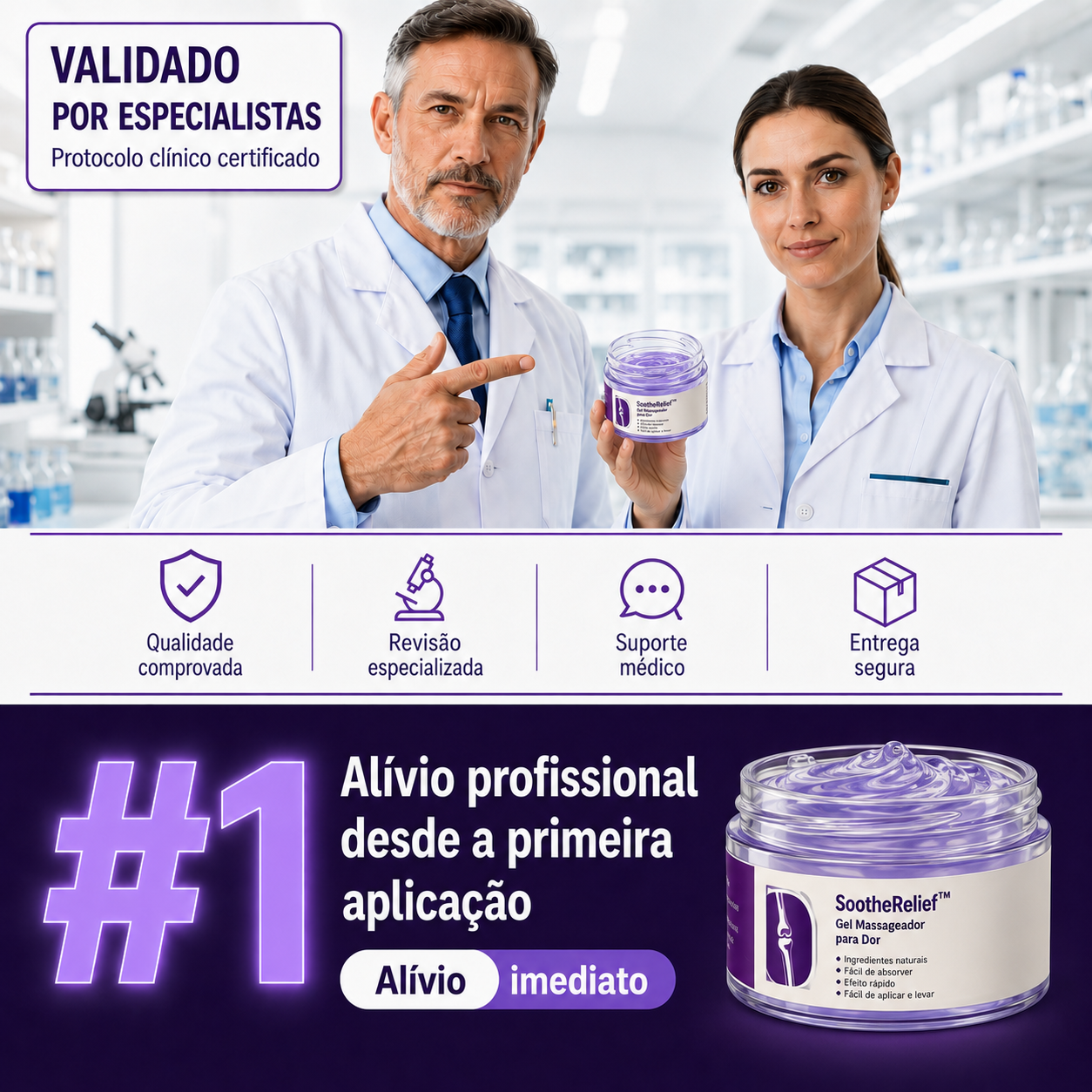 SootheRelief™ – Gel Massageador  + PAGUE 1 E LEVE 2, SOMENTE HOJE! 🔥