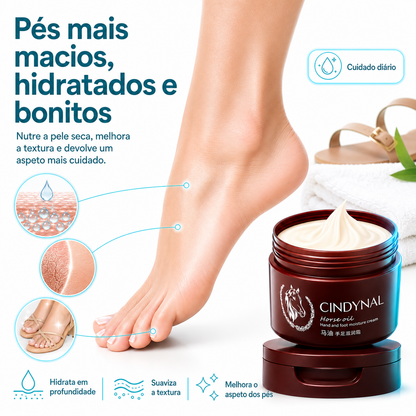 Cindynal™ - Creme Hidratante Intensivo para Pés Secos e Calcanhares Rachados