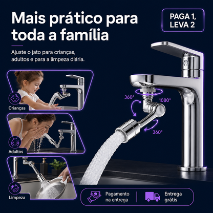 Aqua360™ – Extensor Giratório para Torneira