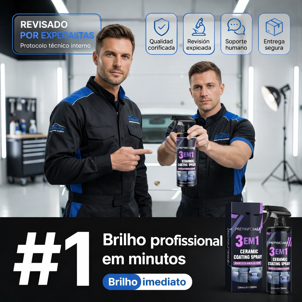 SHINEPRO™- Spray de Revestimento Profissional + Pano e Esponja de Brinde!