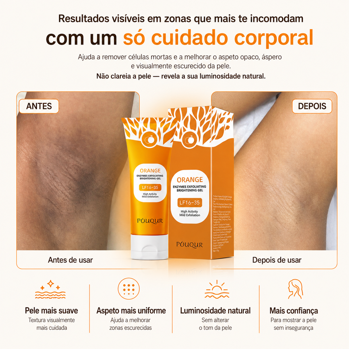 POUQUR™ – Gel Esfoliante Corporal + 60% DE DESCUENTO SOMENTE HOJE! 🔥